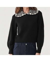 Thml - Amelia Contrast Lace Collar Sweater - Lyst