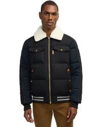 Scotch & Soda - Kive Quilted Aviator Puffer Jacket With Mix-Material - Lyst