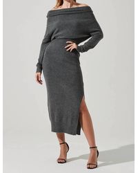 Astr - The Label Cora Off Shoulder Midi Sweater Dress - Lyst