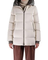 Moorer - Hooded Down Coat - Lyst