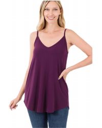 Zenana - Reversible Spaghetti Strap Tank Top - Lyst