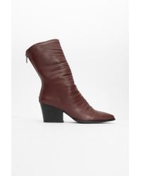 Prologue Shoes - Laval Back-Zip Block Heel Boot - Lyst