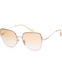 COACH - 60mm Shiny Light Gold Sunglasses Hc7156d-90052d-60 - Lyst