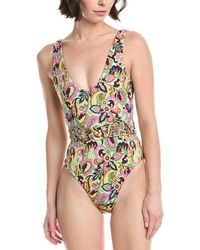 La Porte - Deep V One-Piece - Lyst