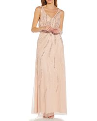 Adrianna Papell - Plus Embellished Prom Evening Dress - Lyst