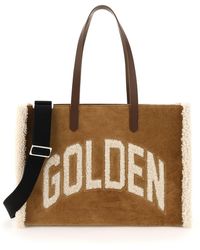 Golden Goose - California East-west Bag With Shearling Detail - Lyst