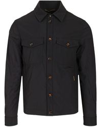 Moorer - Dark Ade Ac Horn Buttons Flap Pockets Polyamide Shirt Jacket - Lyst