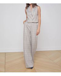 L'Agence - Pilar Wide Leg Pant - Lyst