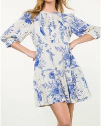 Thml - Long Sleeve Floral Midi Dress - Lyst