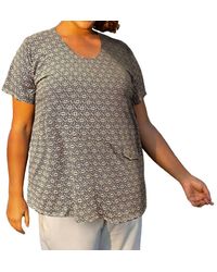 On The Plus Side - Side Printed Tyler Flair Short Sleeve Top - Lyst