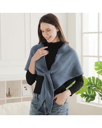 TRUEDAMES - Cozy Soft Solid Shoulder Wrap Shawl Poncho - Lyst