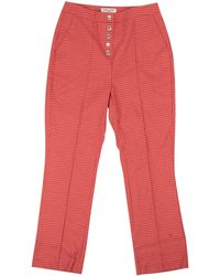 Opening Ceremony - Snap Front Gingham Pant - Rust - Lyst