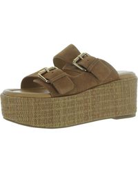 Marc Fisher - Palery Buckle Suede Slide Sandals - Lyst