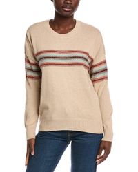 Minnie Rose - Textured Stripe Cashmere-Blend Sweater - Lyst