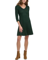 Jessica Howard - Petites Cable Knit V-neck Sweaterdress - Lyst