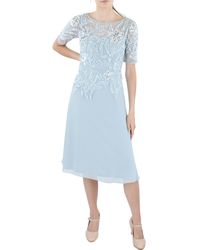 Adrianna Papell - Beaded Knee-length Cocktail And Party Dress - Lyst