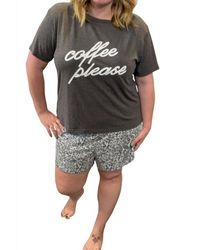 She + Sky - Coffee Please Pajama Set - Lyst