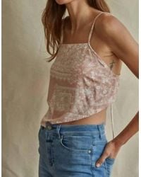 By Together - Cropped Spaghetti Strap Tie Top - Lyst