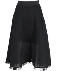 DKNY - Mesh Midi Skirt - Lyst