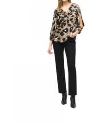 Joseph Ribkoff - Leopard Satin Top - Lyst