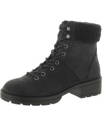 Rocket Dog - Icy Faux Leather Block Heel Combat & Lace-up Boots - Lyst