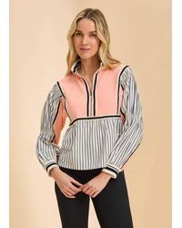Fdj - Mix Media Half Zip Top - Lyst