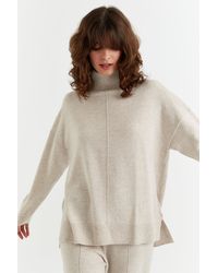 Chinti & Parker - Light-Oatmeal Wool-Cashmere Rollneck Sweater - Lyst