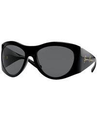 Versace - Sunglasses Oval Full Rim, Frame And Lens Ve4392Gb1-87 - Lyst