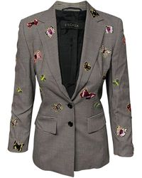 ESCADA - Beaded Houndstooth Trouser Suit Set - Lyst