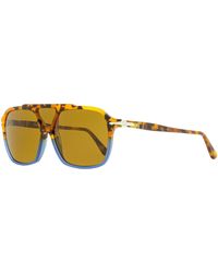 Persol - Navigator Sunglasses Po3223s Brown Tortoise/opal Blue 59mm - Lyst