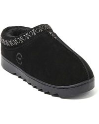 Dearfoams - Doreen Genuine Suede Clog Slipper With Embroidery - Lyst