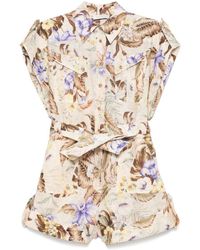 Zimmermann - Coco Cuffed Playsuit - Lyst