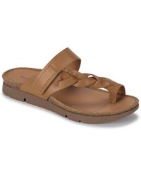 BareTraps - Haron Faux Leather Adjustable Slide Sandals - Lyst