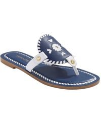 Jack Rogers - Collins Leather Slip-on Thong Sandals - Lyst