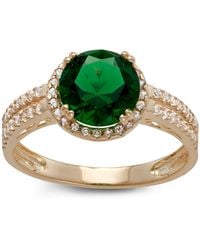 Designs by Gioelli - 10K Simulated Emerald Ring - Lyst