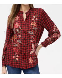 Johnny Was - Penellope Ruffle Collar Blouse - Lyst