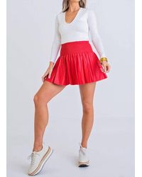 Karlie - Faux Leather Smock Skort - Lyst
