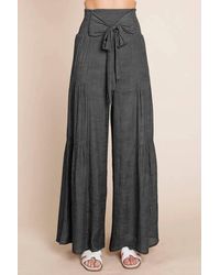 Jade By Jane - Tie Front Ruched Waist Back Pants - Lyst