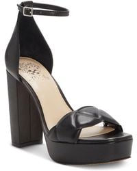 Vince Camuto - Mahgs Suede Ankle Strap Block Heels - Lyst