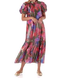 CROSBY BY MOLLIE BURCH - Loretta Dress Blurred Floral Bright - Lyst