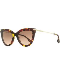 Victoria Beckham - Cat Eye Sunglasses Vb621s 616 Red Amber Tortoise 53mm - Lyst