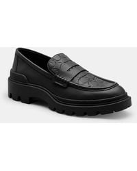 COACH - Loafer With Signature Print - Lyst