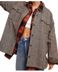 Le Miel - Classic Button Down Plaid Jacket With Side Pockets - Lyst