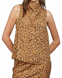 Fate - High Cowl Neck Sleeveless Blouse - Lyst