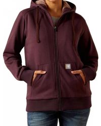 Ariat - Rebar All-Weather Sherpa Full Zip Hoodie - Lyst