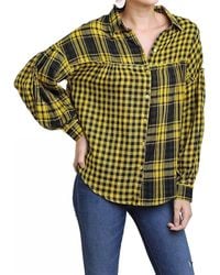 Umgee - Plaid & Checkered Button Up Top - Lyst