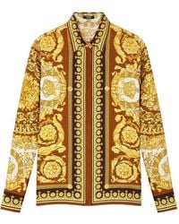 Versace - Silk Shirt With 'Barocco' Print - Lyst