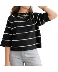 Ichi - Boatneck Knit Pullover Sweater - Lyst