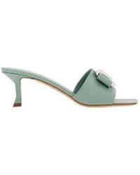 Ferragamo - Ferragamo Slip-On Vara Bow Sandals - Lyst