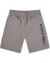 A_COLD_WALL* - A Cold Wall Logo Sweat Shorts - Lyst